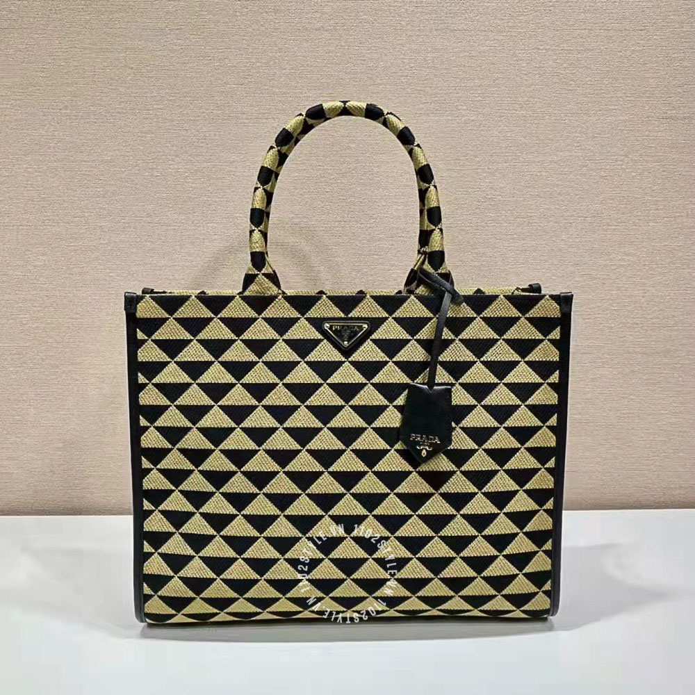 Túi xách Prada nữ phối màu logo nổi rep 1:1 chính hãng giá ưu đãi