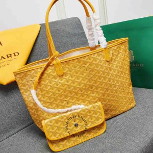 Túi xách nữ Goyard màu vàng da thật phiên bản cao cấp - Ảnh 2