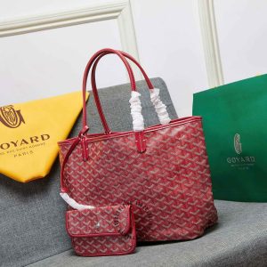 Túi xách Goyard màu đỏ đô hoạ tiết monogram siêu cấp loại 1:1 - Ảnh 6