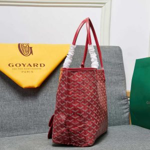 Túi xách Goyard màu đỏ đô hoạ tiết monogram siêu cấp loại 1:1 - Ảnh 2
