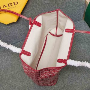 Túi xách Goyard màu đỏ đô hoạ tiết monogram siêu cấp loại 1:1 - Ảnh 7