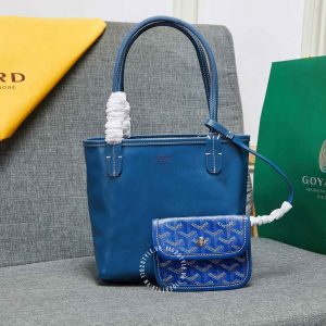 Túi xách nữ Goyard màu xanh dương nổi bật super fake 1:1 - Ảnh 2