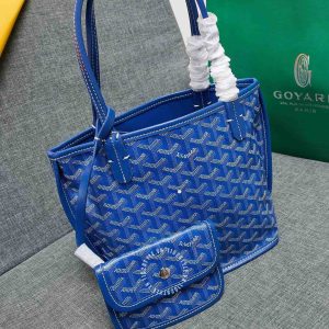 Túi xách nữ Goyard màu xanh dương nổi bật super fake 1:1 - Ảnh 3