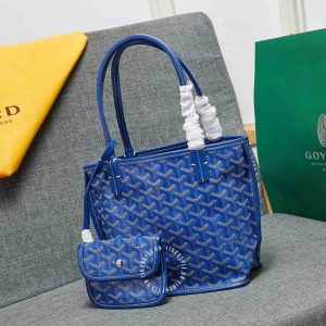Túi xách nữ Goyard màu xanh dương nổi bật super fake 1:1 - Ảnh 4