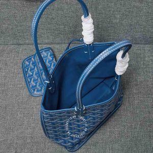 Túi xách nữ Goyard màu xanh dương nổi bật super fake 1:1 - Ảnh 8