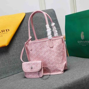 Túi xách nữ Goyard màu hồng trẻ trung super fake 1:1 - Ảnh 4