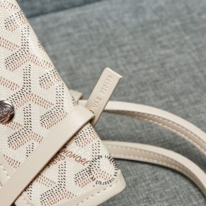 Túi xách Goyard màu be phối hoạ tiết monogram super fake loại 1 - Ảnh 8