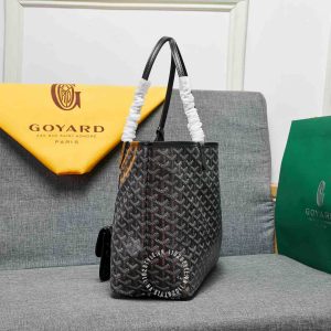 Túi xách nữ Goyard màu đen da thật super fake 1:1 - Ảnh 4