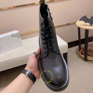 Boot Versace nam da xịn màu đen trơn giá tốt nhất thị trường - Ảnh 3