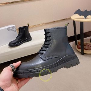 Boot Versace nam da xịn màu đen trơn giá tốt nhất thị trường - Ảnh 4