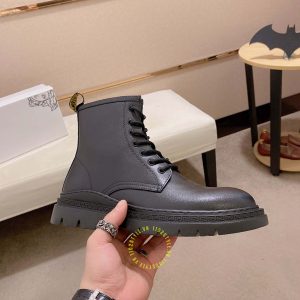Boot Versace nam da xịn màu đen trơn giá tốt nhất thị trường - Ảnh 5