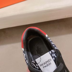 Giày thể thao hàng hiệu Hermes màu đen da xịn phiên bản cao cấp - Hình ảnh 6