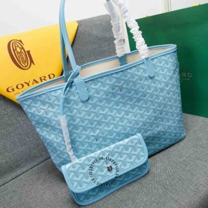 Túi xách nữ Goyard màu xanh hàng hiệu cao cấp Luxury - Ảnh 2
