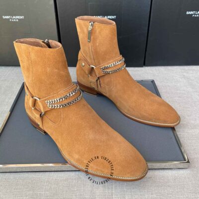 Giày chelsea boot ysl nam
