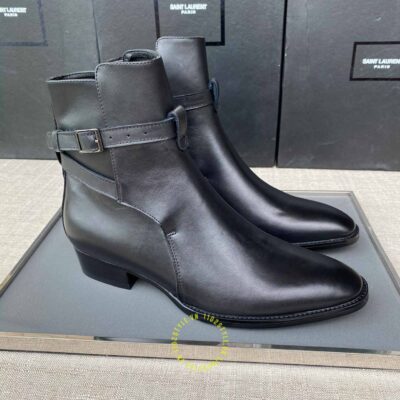 Giày chelsea boot ysl nam hàng hiệu luxury