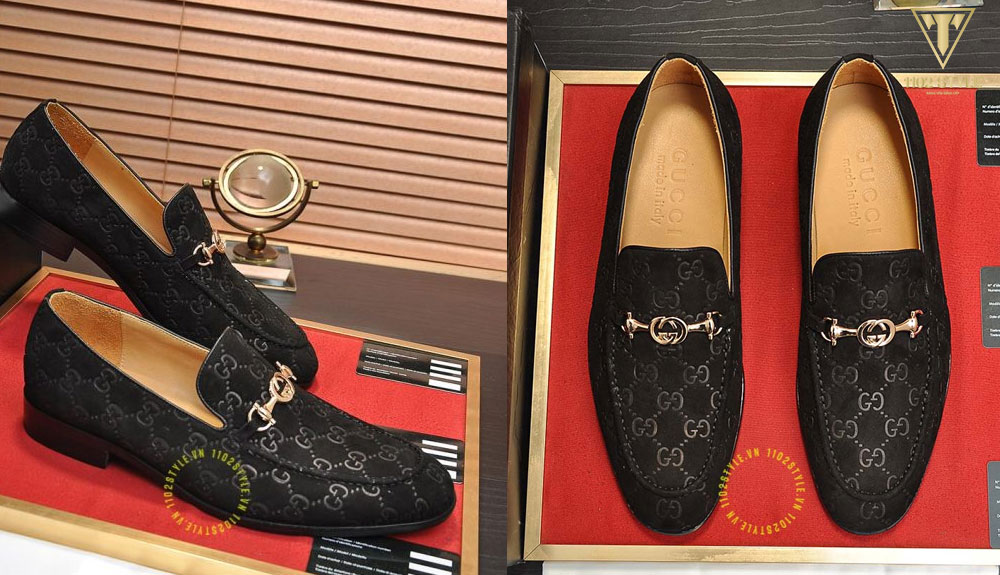 Giầy lười Gucci hàng hiệu Likeauth được sản xuất dựa trên các mẫu giày Gucci chính hãng với độ giống lên đến 98%. Nghĩa là mọi chi tiết và góc cạnh sản phẩm giày lười Gucci nam chính hãng cho tới hình dáng được sao chép một cách vô cùng hoàn chỉnh.