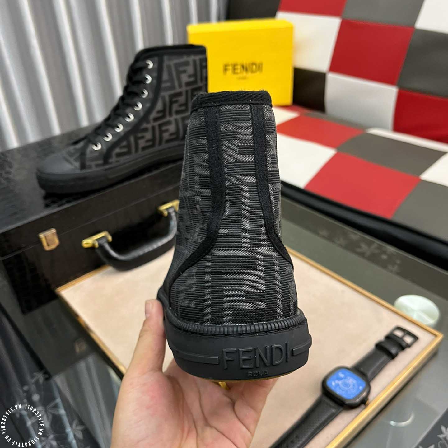Giày Sneaker boot Fendi nam hàng hiệu cao cấp luxury