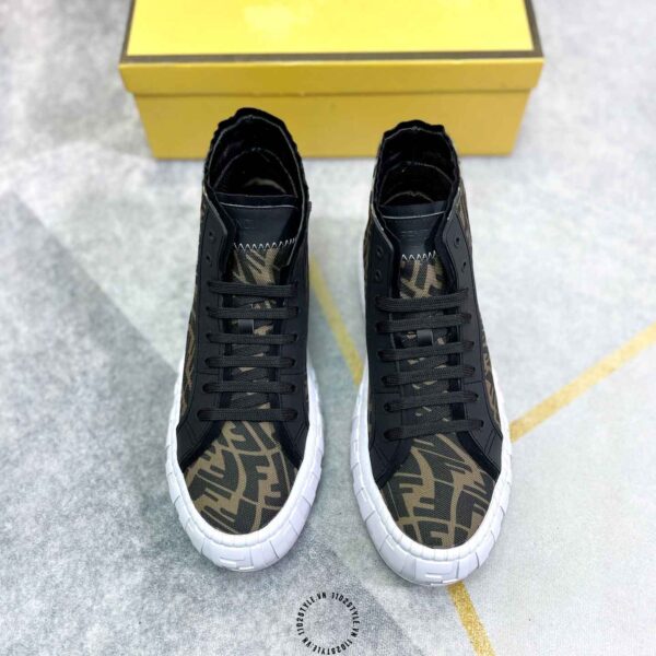 Giày Sneaker boot Fendi nam vàng đen