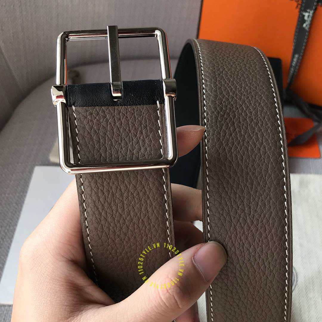 Độ hoàn thiện của thắt lưng Hermes khóa bạc Like Auth
