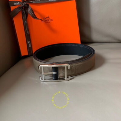 Thắt lưng Hermes nâu và đen Like Auth