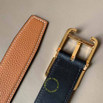 Dây lưng Hermes 2 mặt nâu đen Like Auth