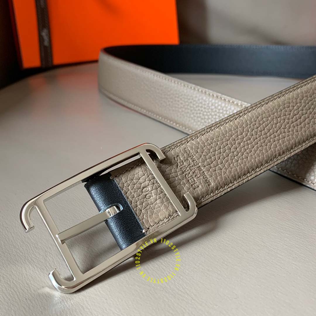 Thiết kế của thắt lưng Hermes nâu và đen Like Auth