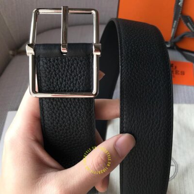 Thắt lưng Hermes khóa ghi da sần Like Auth