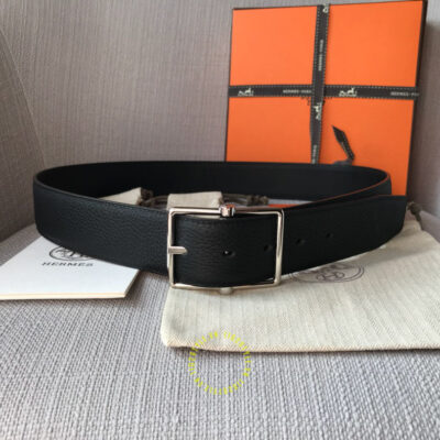 Thắt lưng Hermes khóa ghi da sần Like Auth