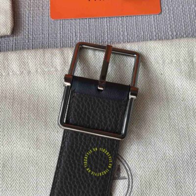 Thắt lưng Hermes da nâu đậm Like Auth