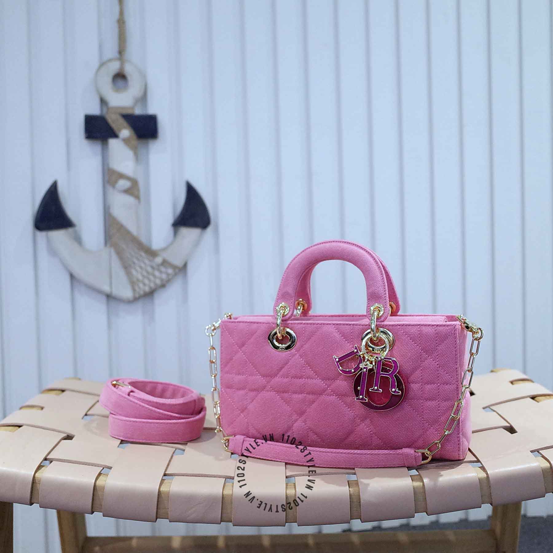 Túi Xách Dior Lady vip mini màu Hồng phấn