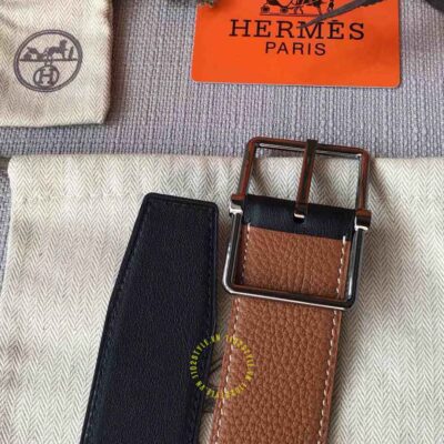 Thắt lưng Hermes dây nâu sần Like Auth