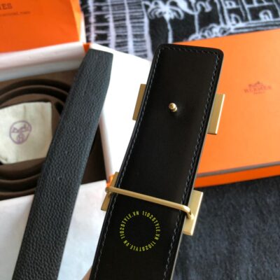 Thắt lưng Hermes Like Auth dây đen sần