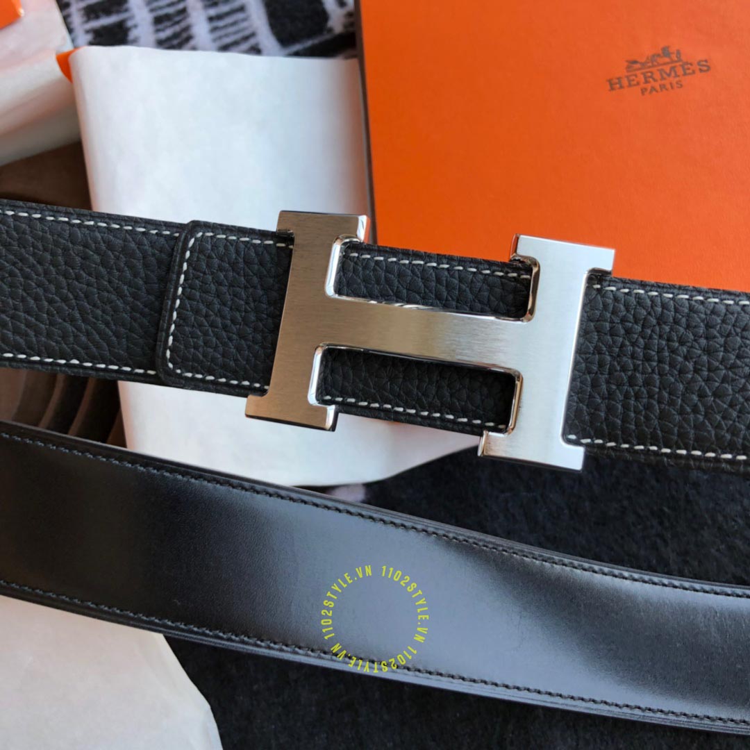 Nhận xét về độ hoàn thiện của thắt lưng Hermes Like Auth khóa bấm dây đen