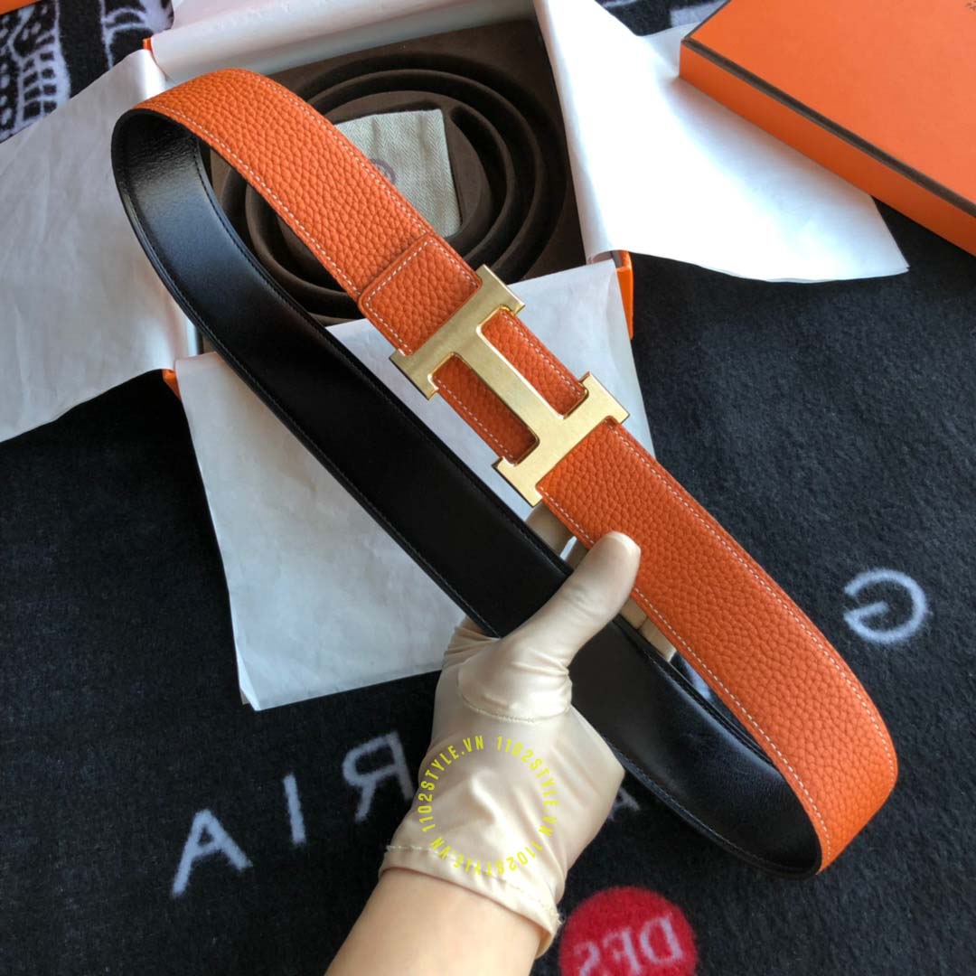 Độ thoải mái và tính hữu dụng của thắt lưng Hermes Like Auth dây cam sần