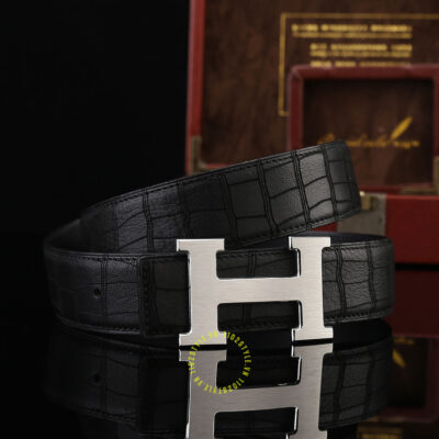 Thắt lưng Hermes họa tiết cá sấu Like Auth