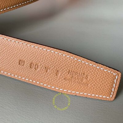 Thắt lưng Hermes nâu đỏ đô Like Auth