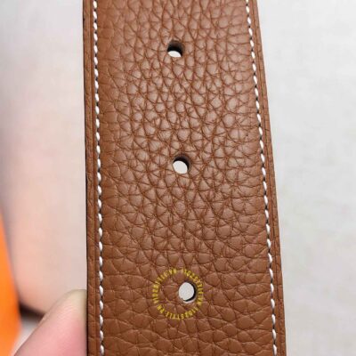 Thắt lưng Hermes da nâu sần Like Auth