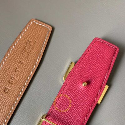 Thắt lưng Hermes nâu đỏ đô Like Auth