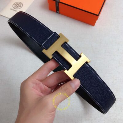 Thắt lưng Hermes xanh than Like Auth