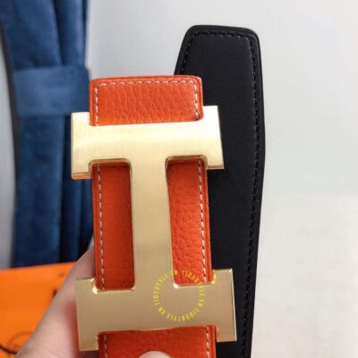 Màu sắc chủ đạo của thắt lưng Hermes màu cam Like Auth