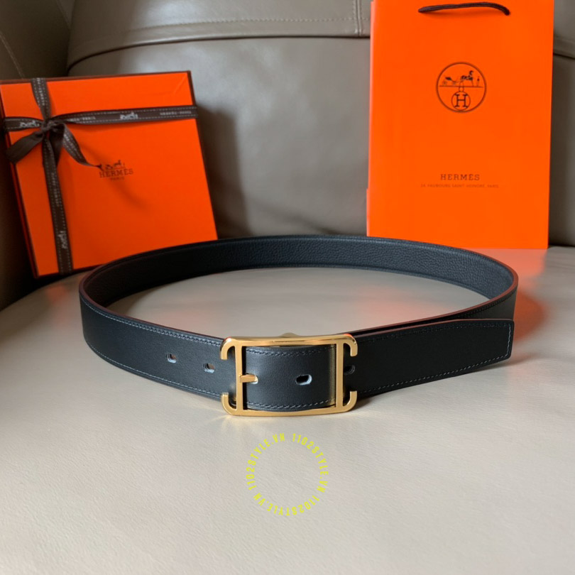 Thiết kế của thắt lưng Hermes dây đen Like Auth