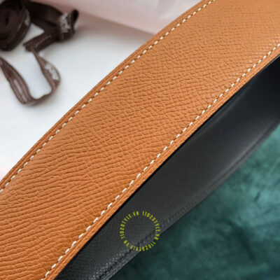 Thắt lưng Hermes Like Auth khóa ghi dây nâu
