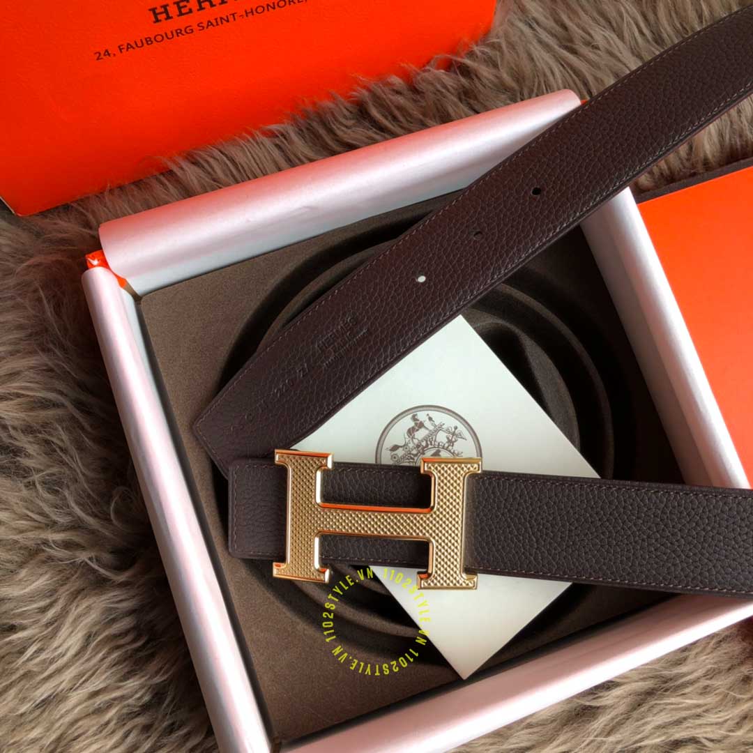 Tính hữu dụng và độ thoải mái của thắt lưng Hermes Like Auth dây nâu