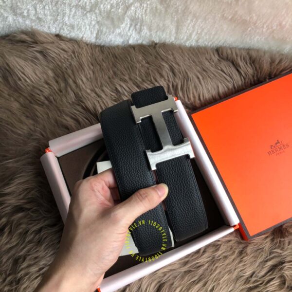 Thắt lưng Hermes dây sần khóa ghi Like Auth