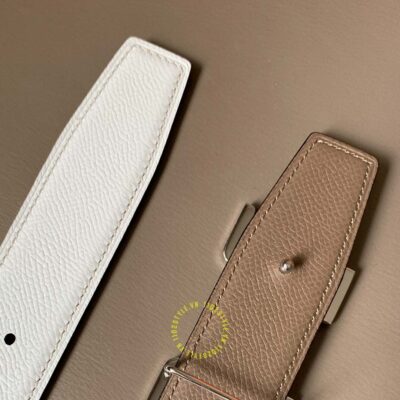 Thắt lưng nam Hermes trắng nâu Like Auth
