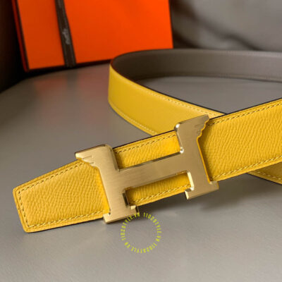 Thiết kế của thắt lưng Hermes vàng nâu Like Auth