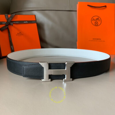 Thắt lưng nam Hermes trắng đen Like Auth