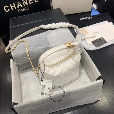 Túi nữ đeo chéo Coco Chanel màu trắng rep 1:1 chính hãng giá tốt