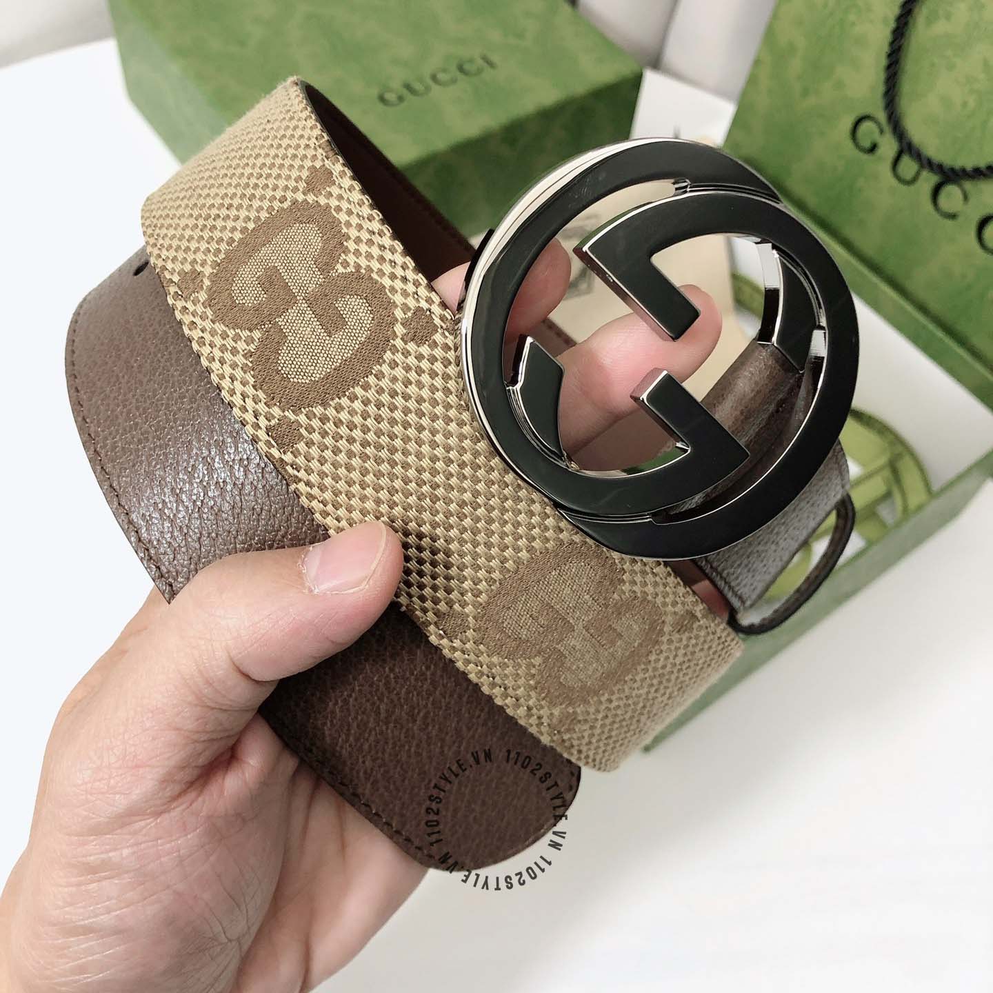 Thiết kế độc đáo của thắt lưng Gucci nam Like Auth