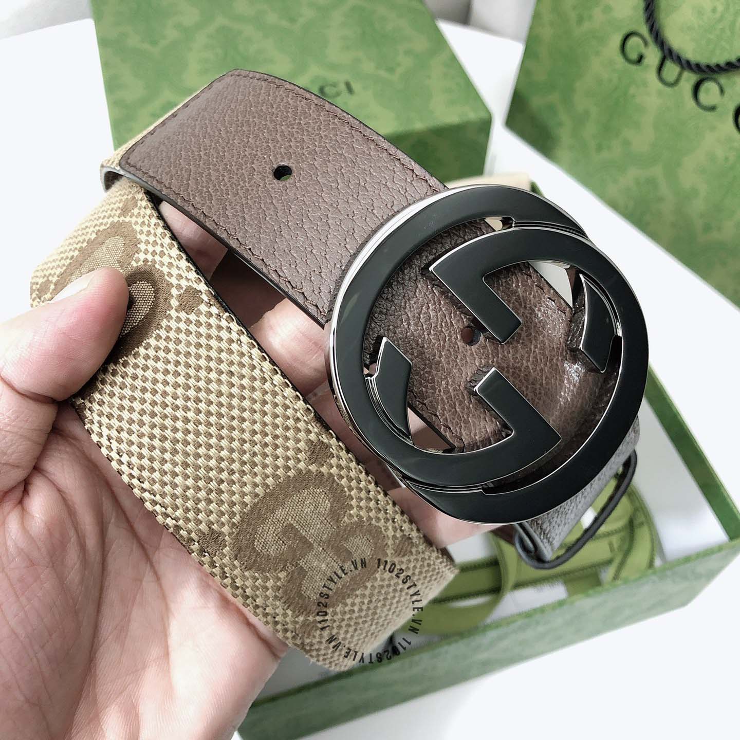 Chất lượng da bền vững theo thời gian của thắt lưng Gucci nam Like Auth